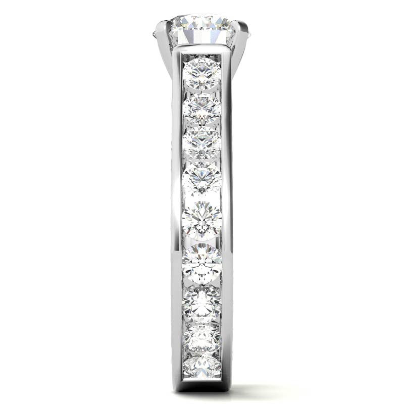 Round Antique Moissanite Engagement Ring Setting 1.8ct