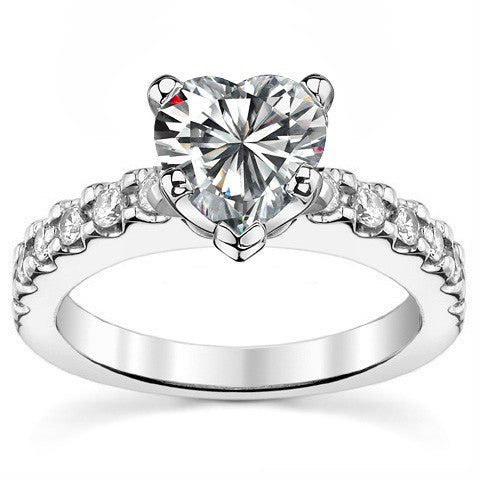 Round Brilliant Moissanite Engagement Ring Setting 0.72ct