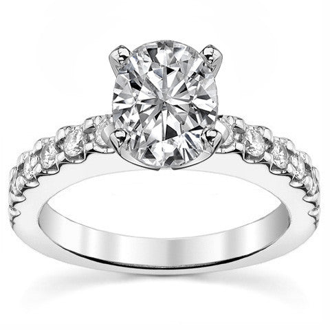 Round Brilliant Moissanite Engagement Ring Setting 0.72ct
