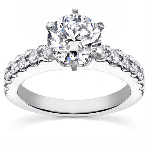 Round Brilliant Moissanite Engagement Ring Setting 0.72ct