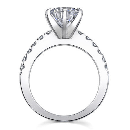 Round Brilliant Moissanite Engagement Ring Setting 0.72ct