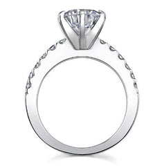 Round Brilliant Moissanite Engagement Ring Setting 0.72ct