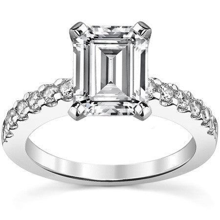2mm Round Brilliant Moissanite Engagement Ring Setting 0.36ct
