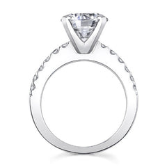 2mm Round Brilliant Moissanite Engagement Ring Setting 0.36ct