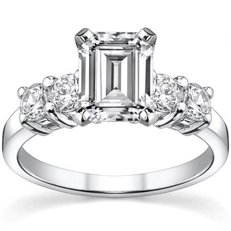 Round Brilliant Moissanite Engagement Ring Setting 0.60ct