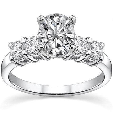 Round Brilliant Moissanite Engagement Ring Setting 0.60ct