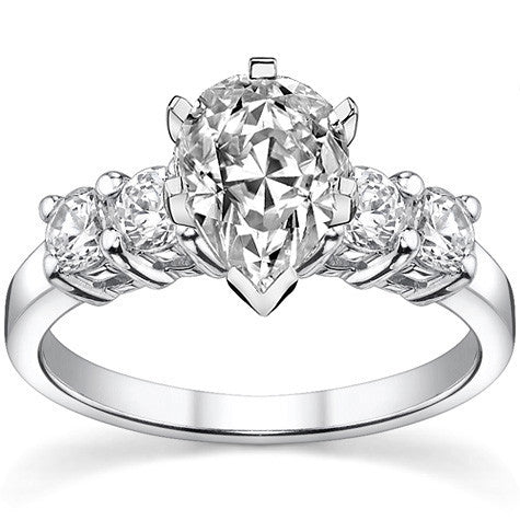 Round Brilliant Moissanite Engagement Ring Setting 0.60ct
