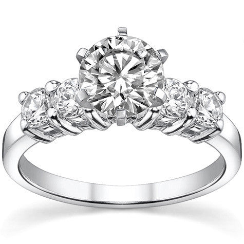 Round Brilliant Moissanite Engagement Ring Setting 0.60ct