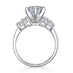 Round Brilliant Moissanite Engagement Ring Setting 0.60ct