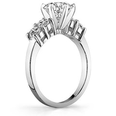 Round Brilliant Moissanite Engagement Ring Setting 0.60ct