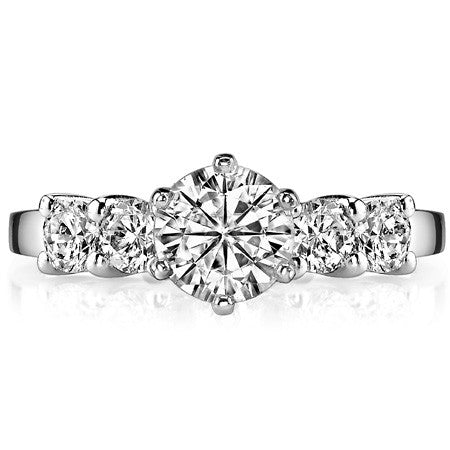 Round Brilliant Moissanite Engagement Ring Setting 0.60ct
