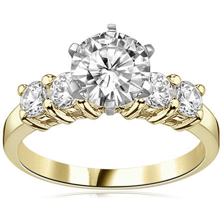Round Brilliant Moissanite Engagement Ring Setting 0.60ct
