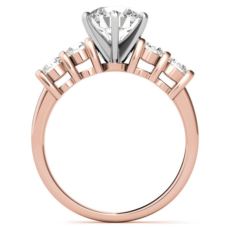 Round Brilliant Moissanite Engagement Ring Setting 0.60ct