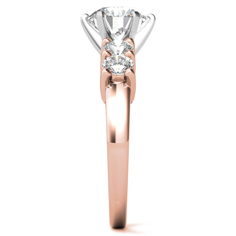 Round Brilliant Moissanite Engagement Ring Setting 0.60ct