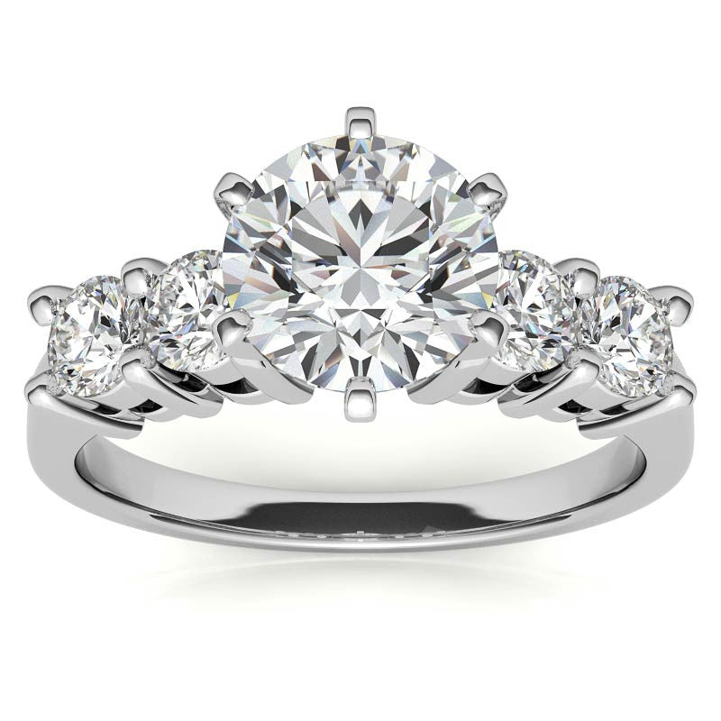 Round Brilliant Moissanite Engagement Ring Setting 0.60ct