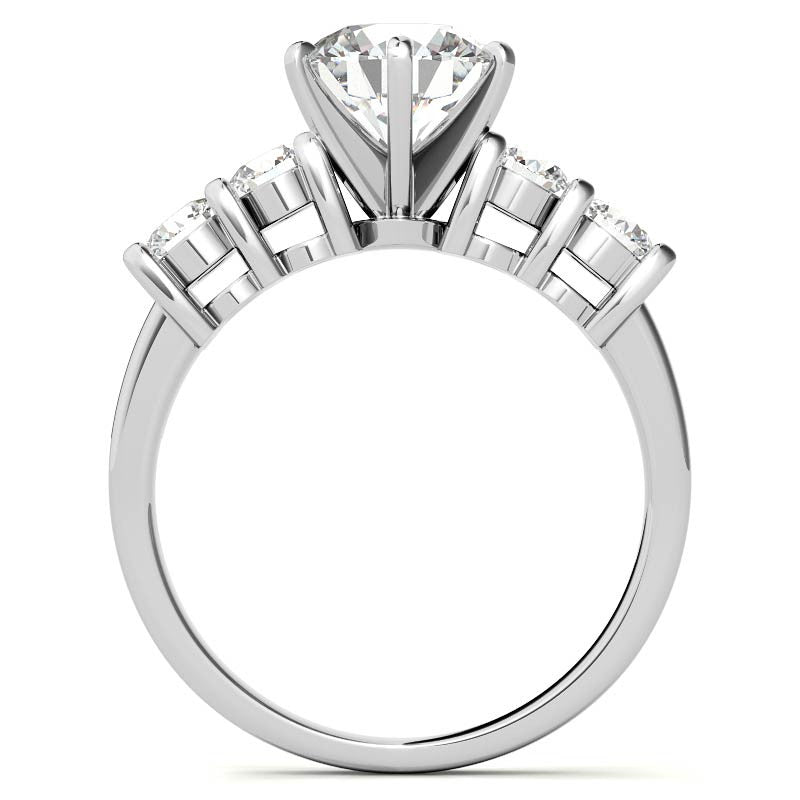 Round Brilliant Moissanite Engagement Ring Setting 0.60ct