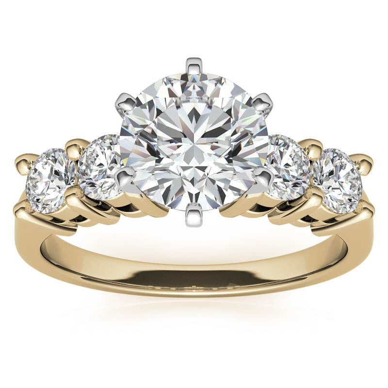 Round Brilliant Moissanite Engagement Ring Setting 0.60ct