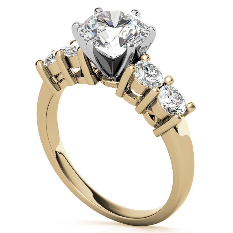 Round Brilliant Moissanite Engagement Ring Setting 0.60ct