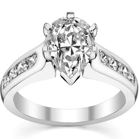 2.5mm Round Brilliant Moissanite Engagement Ring Setting 0.5ct