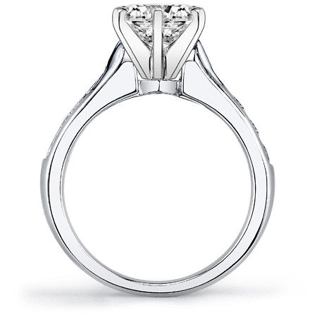 2.5mm Round Brilliant Moissanite Engagement Ring Setting 0.5ct