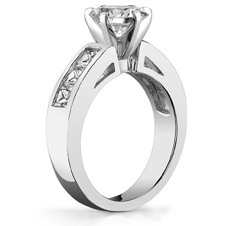 Square Moissanite Channel Engagement Ring 1.1ct