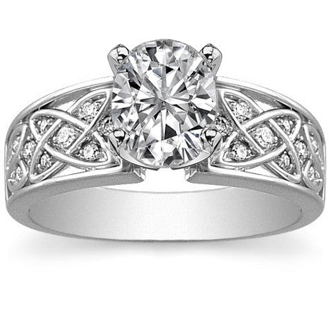Celtic Inspired Moissanite Engagement Ring (0.16ct)