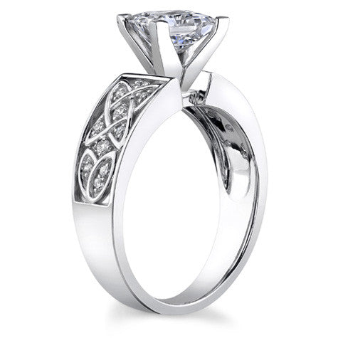 Celtic Inspired Moissanite Engagement Ring (0.16ct)