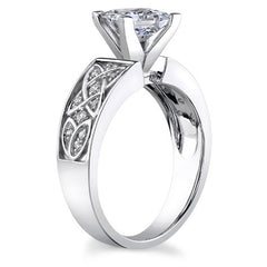 Celtic Inspired Moissanite Engagement Ring (0.16ct)