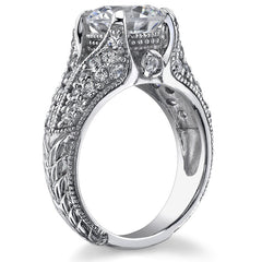 Round Antique Moissanite Engagement Ring
