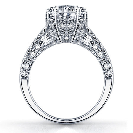Round Moissanite Antique Engagement Ring