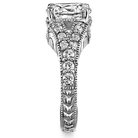 Oval Antique Split Shank Moissanite Engagement Ring