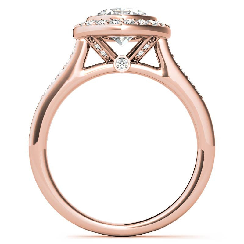 Oval Legacy Halo Moissanite Engagement Ring