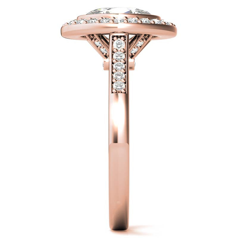Oval Legacy Halo Moissanite Engagement Ring
