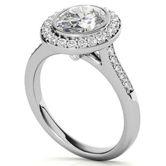 Oval Legacy Halo Moissanite Engagement Ring