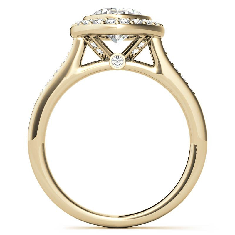 Oval Legacy Halo Moissanite Engagement Ring