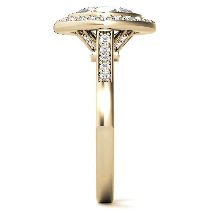 Oval Legacy Halo Moissanite Engagement Ring