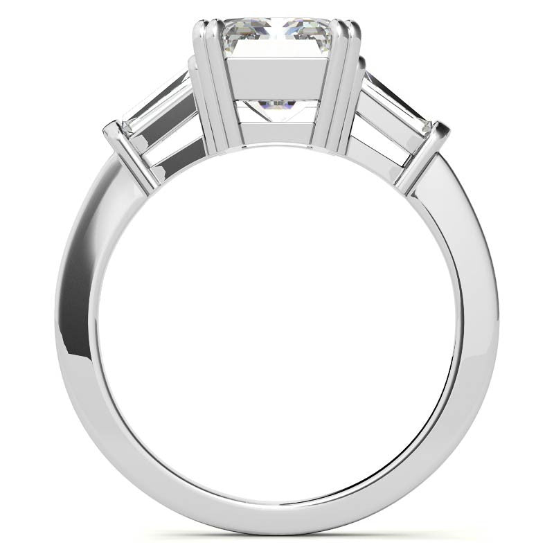 Radiant/Emerald & Baguette Moissanite Engagement Ring