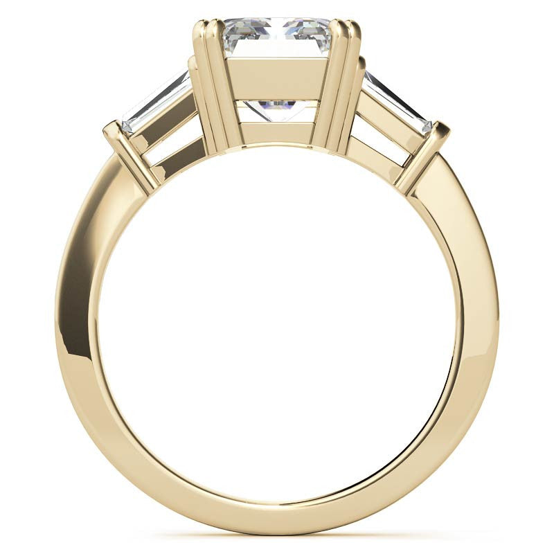 Radiant/Emerald & Baguette Moissanite Engagement Ring