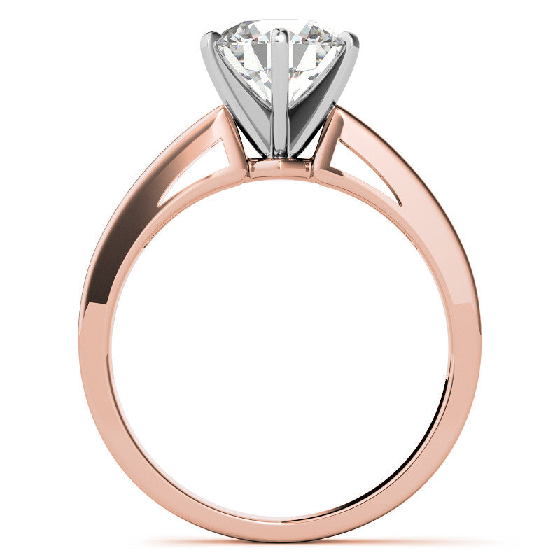 Round Brilliant Moissanite Channel Engagement Ring (0.36ct)