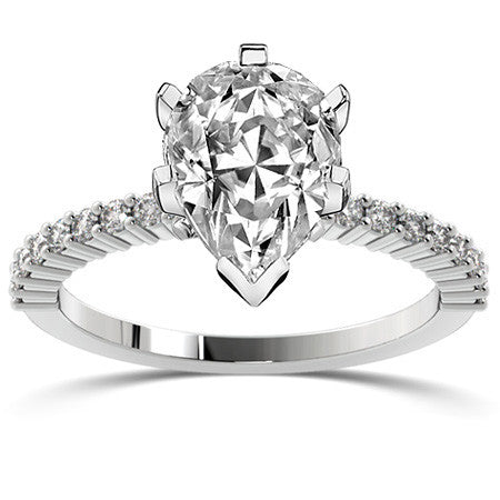 Round Brilliant Moissanite Shared-Prong Semi-Eternity Ring (0.27ct)