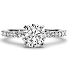 Round Brilliant Moissanite Shared-Prong Semi-Eternity Ring (0.27ct)