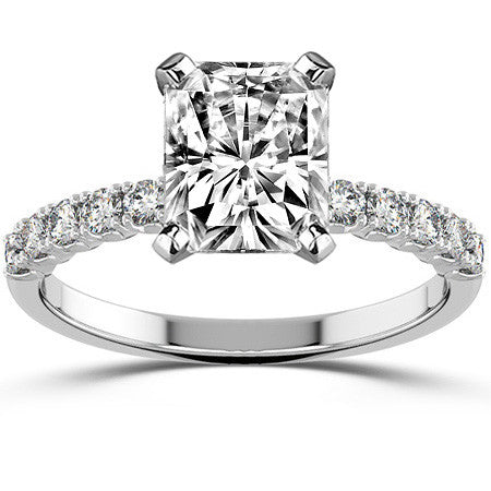Round Brilliant Moissanite 4-Prong Set Semi-Eternity Ring (0.36ct)