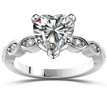Round Brilliant Moissanite Infinity Style Semi-Eternity Ring (0.12ct)
