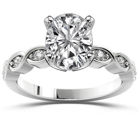 Round Brilliant Moissanite Infinity Style Semi-Eternity Ring (0.12ct)