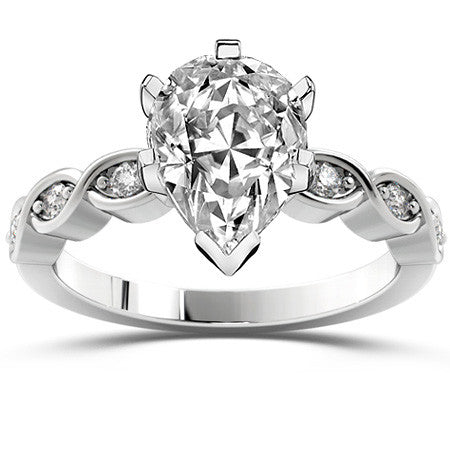 Round Brilliant Moissanite Infinity Style Semi-Eternity Ring (0.12ct)