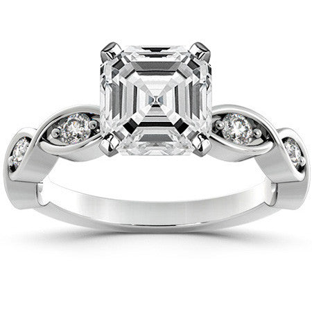 Round Brilliant Moissanite Infinity Style Semi-Eternity Ring (0.36ct)