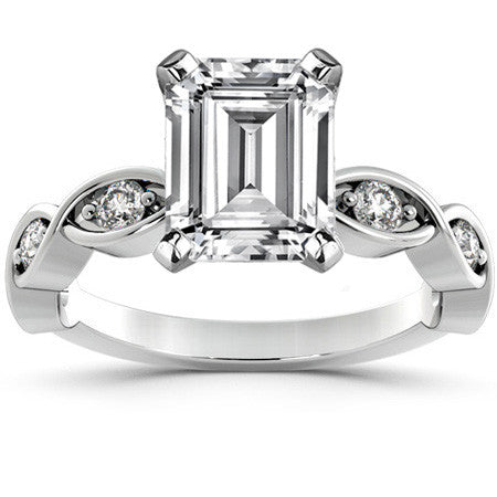Round Brilliant Moissanite Infinity Style Semi-Eternity Ring (0.36ct)