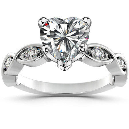 Round Brilliant Moissanite Infinity Style Semi-Eternity Ring (0.36ct)