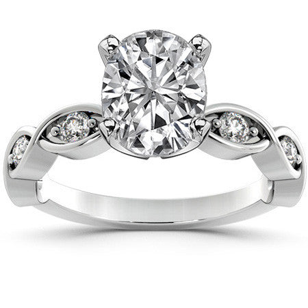 Round Brilliant Moissanite Infinity Style Semi-Eternity Ring (0.36ct)