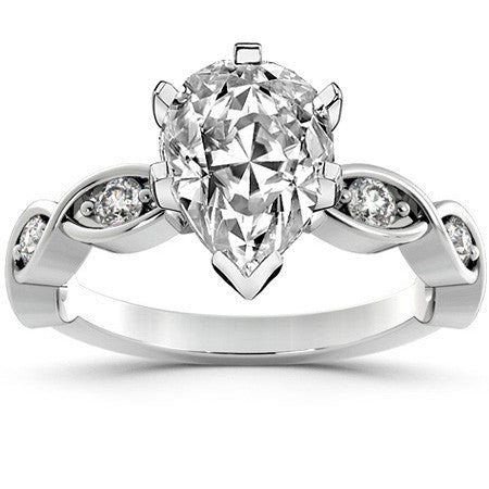 Round Brilliant Moissanite Infinity Style Semi-Eternity Ring (0.36ct)